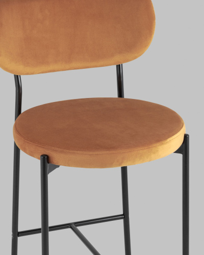 Стул полубарный Барбара велюр терракотовый. Фото №9