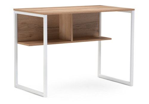 Стол, Клер Лофт дуб делано светлый / матовый белый. Фото №1