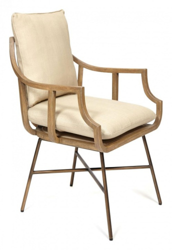 Кресло Secret de Maison PINTADA ( mod. 20-36) красное дерево/ткань хлопок, 61*60*81 см, Античный дуб/ткань бежевая, ткань FP 028. Фото №2