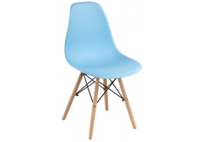 Стул деревянный Eames PC-015 blue. Фото №2