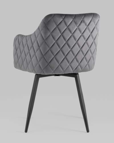 Стул Ника вращающийся велюр серый. Фото №7