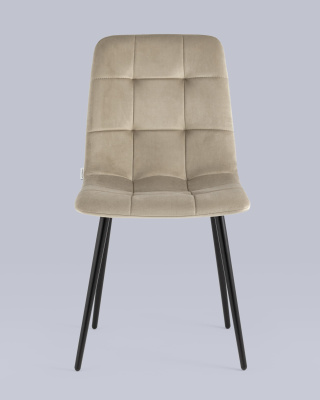 Стул Одди велюр бежевый. Фото